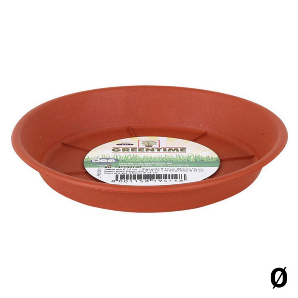 Flower Pot Dish Dem Brown ø 22 x 2,8 cm