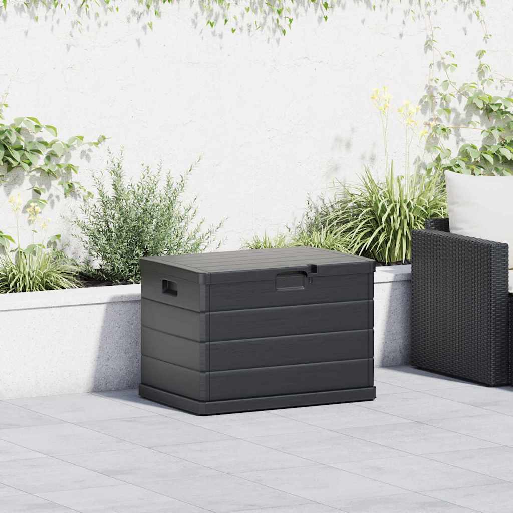Garden Storage Box Anthracite 77.5 x 54.5 x 53 cm Plastic Default